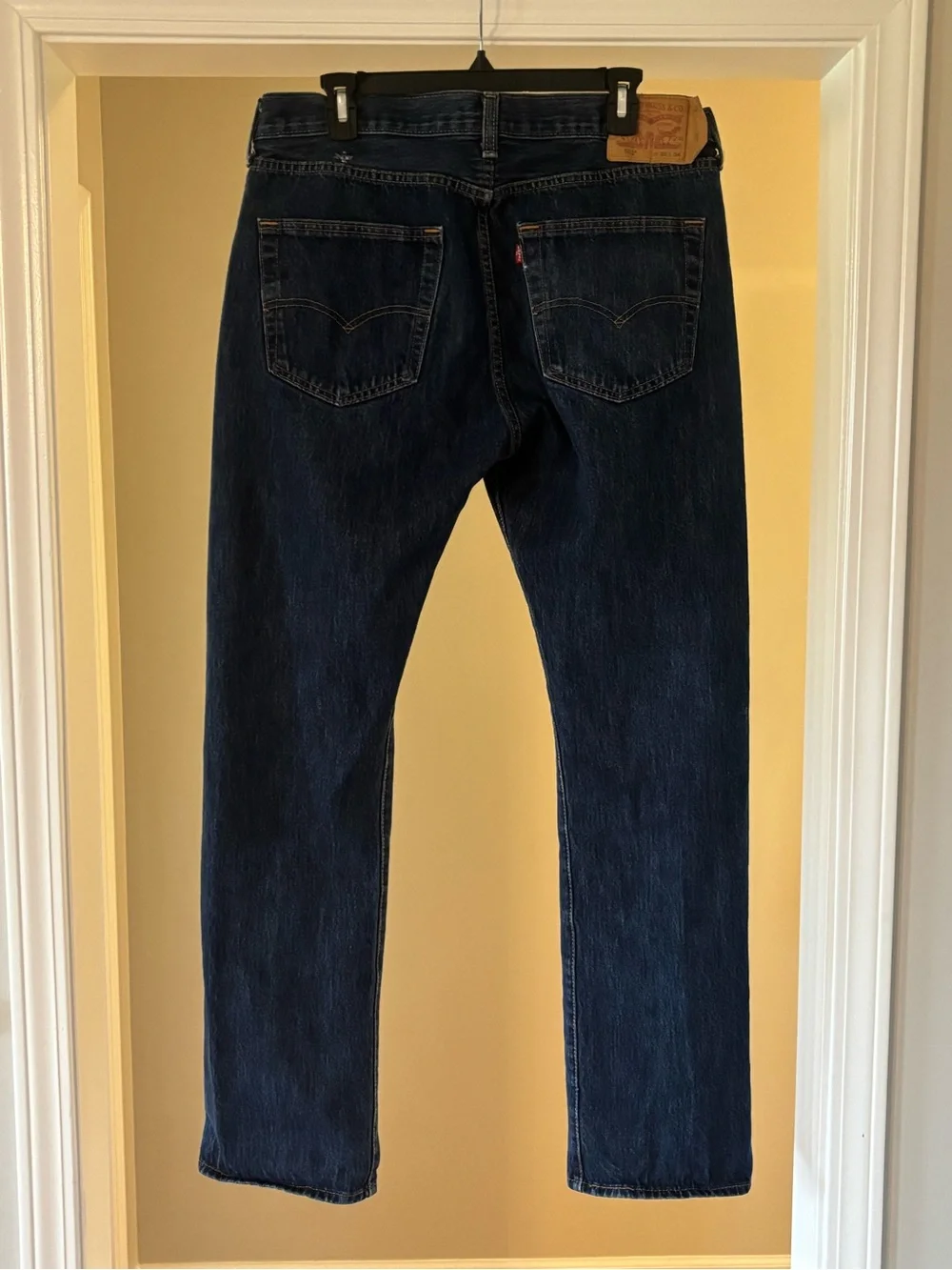Levi's 501 Men's Dark Blue Straight Jeans Button Fly